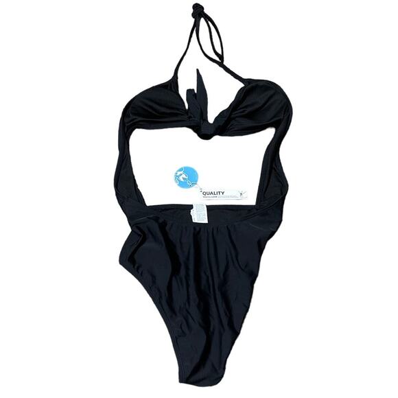 NWT Cupshe Swimsuit M Black - Picture 1 of 3